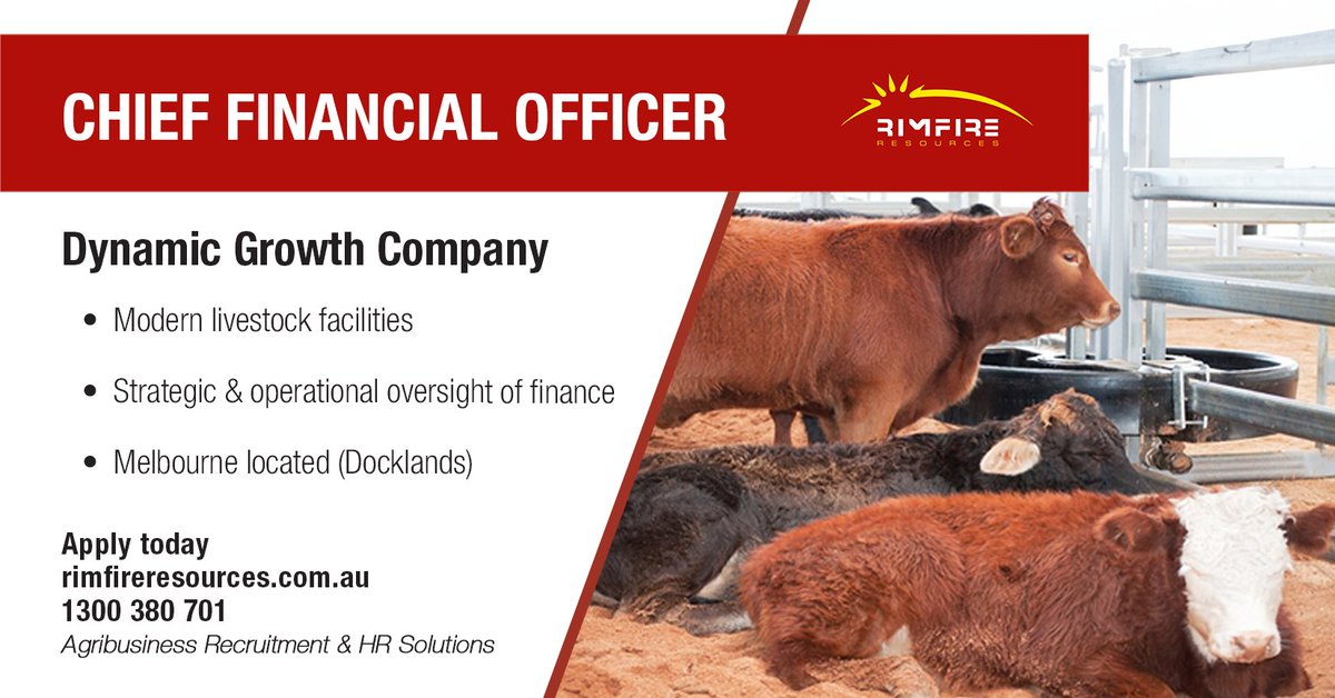 Oversee all financial activities for this leading and growing agricultural organisation.

Apply today: adr.to/a2hucai

#cfo #finance #agriculture #agribusiness #agjobs #rimfireresources