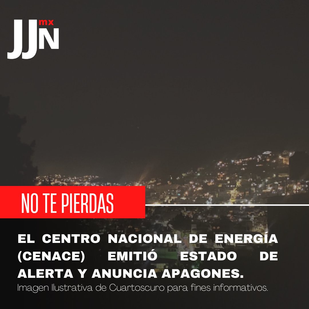 🌐No te lo pierdas, ¡La CENACE anuncia cortes de energía en el centro del país, luego de anuncio de alerta! 

📰Mantente al día con los sucesos más relevantes.          
Síguenos para más coberturas nacionales.                     
#Noticias #NoticiasMéxico #notelopierdas