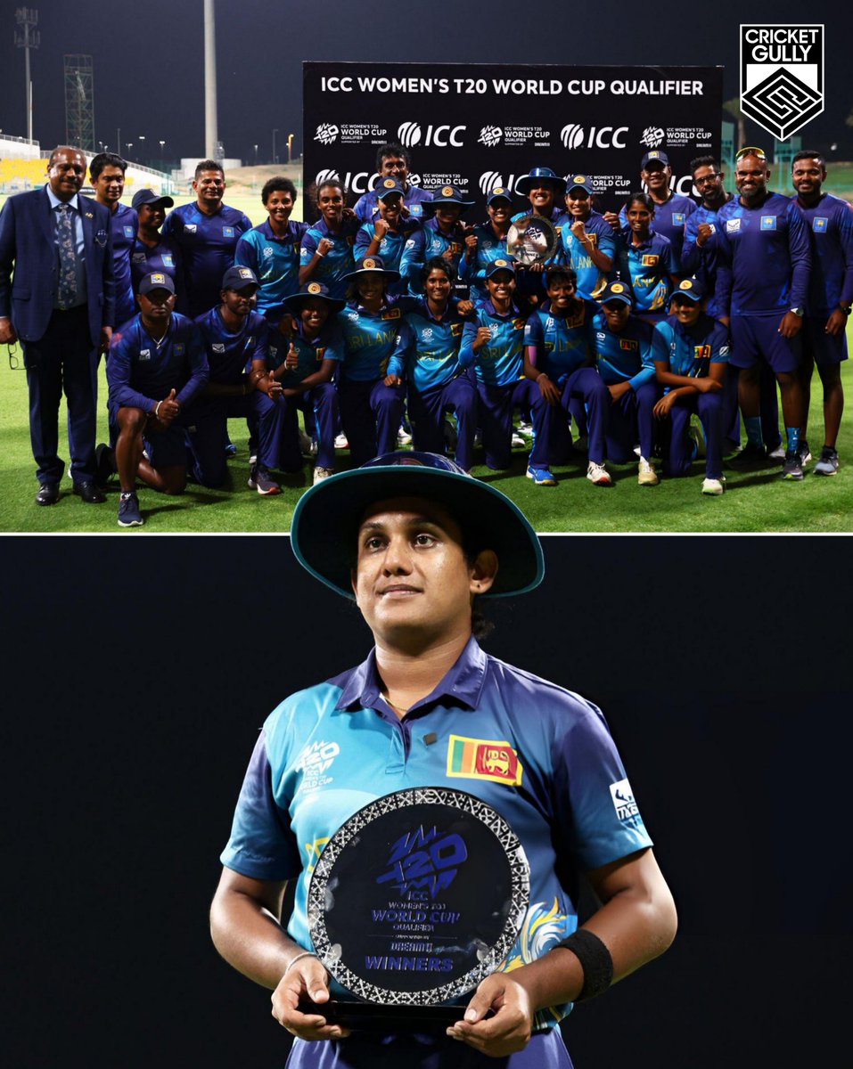 Sri Lanka Women won the ICC Women's T20 World Cup 2024 Qualifier by defeating Scotland Women in the final on the basis of Chamari Athapaththu's explosive century!🇱🇰✅