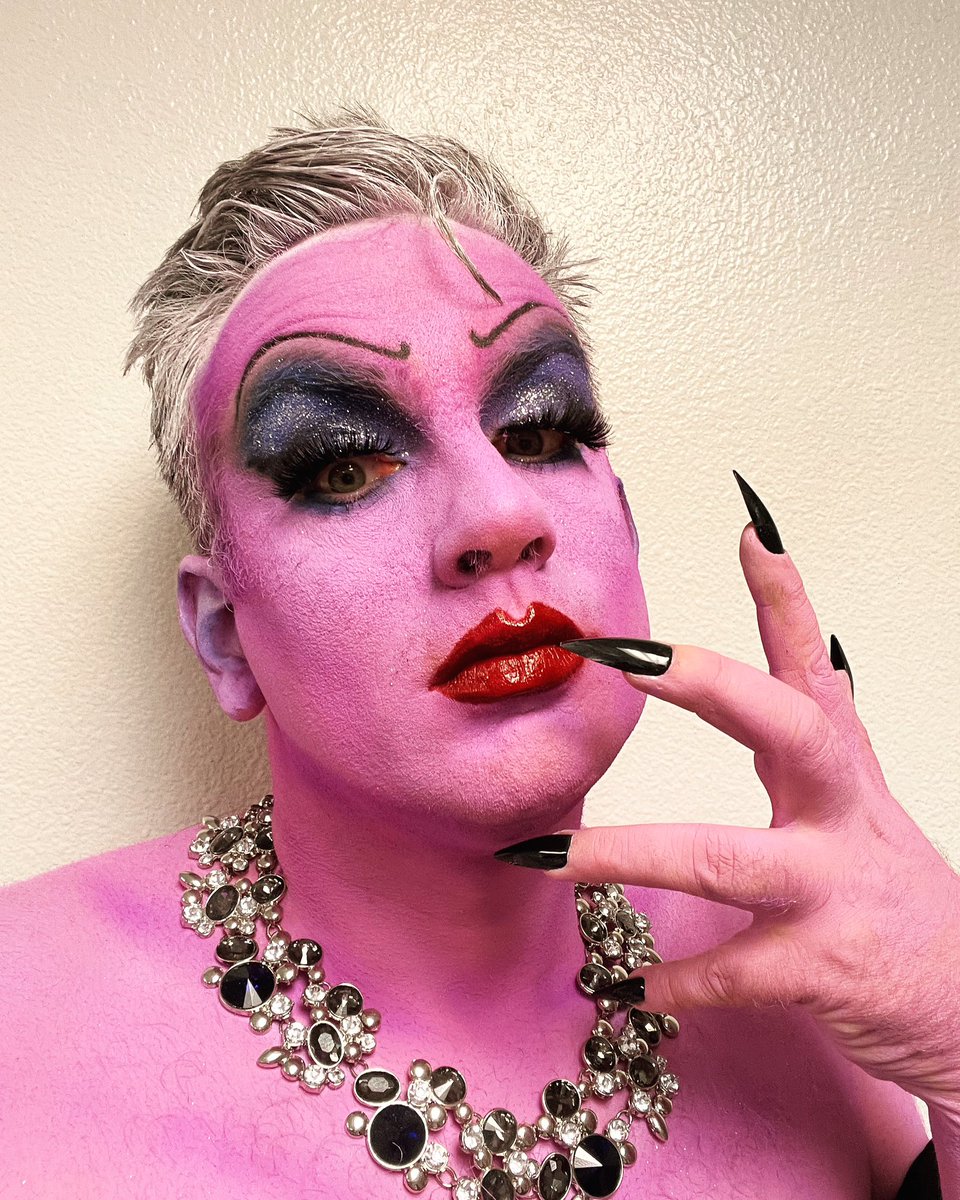 Yeah, it’s just a drag. #drag #DragRace #LosAngeles #LGBTQIA #Disney #Ursula #fyp #MakeupOfTheDay