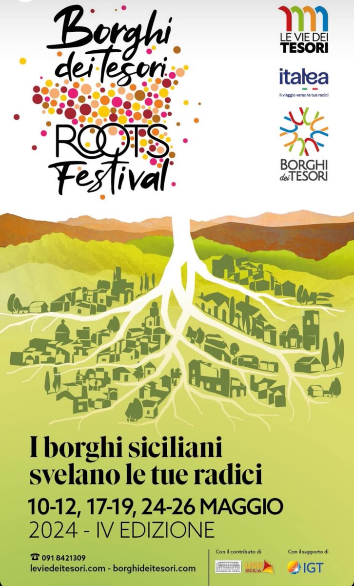 I borghi siciliani svelano le tue radici 😍 10-12, 17-19, 24-26 maggio 2024 👉 leviedeitesori.com/borghideitesor… 👉 facebook.com/leviedeitesori #eventisicilia24 #visitsicilyinfo