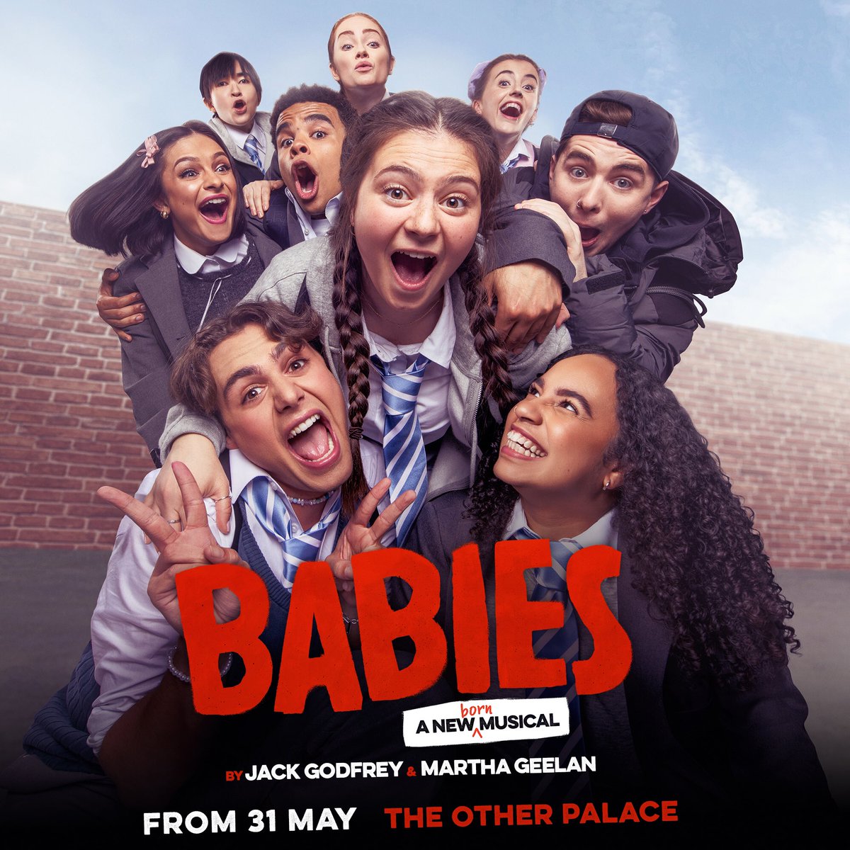 .@babiesmusical, a new British coming-of-age musical plays a strictly limited 6-week season at @TheOtherPalace from 31 May – 14 July 2024. 🎟️ babiesmusical.com