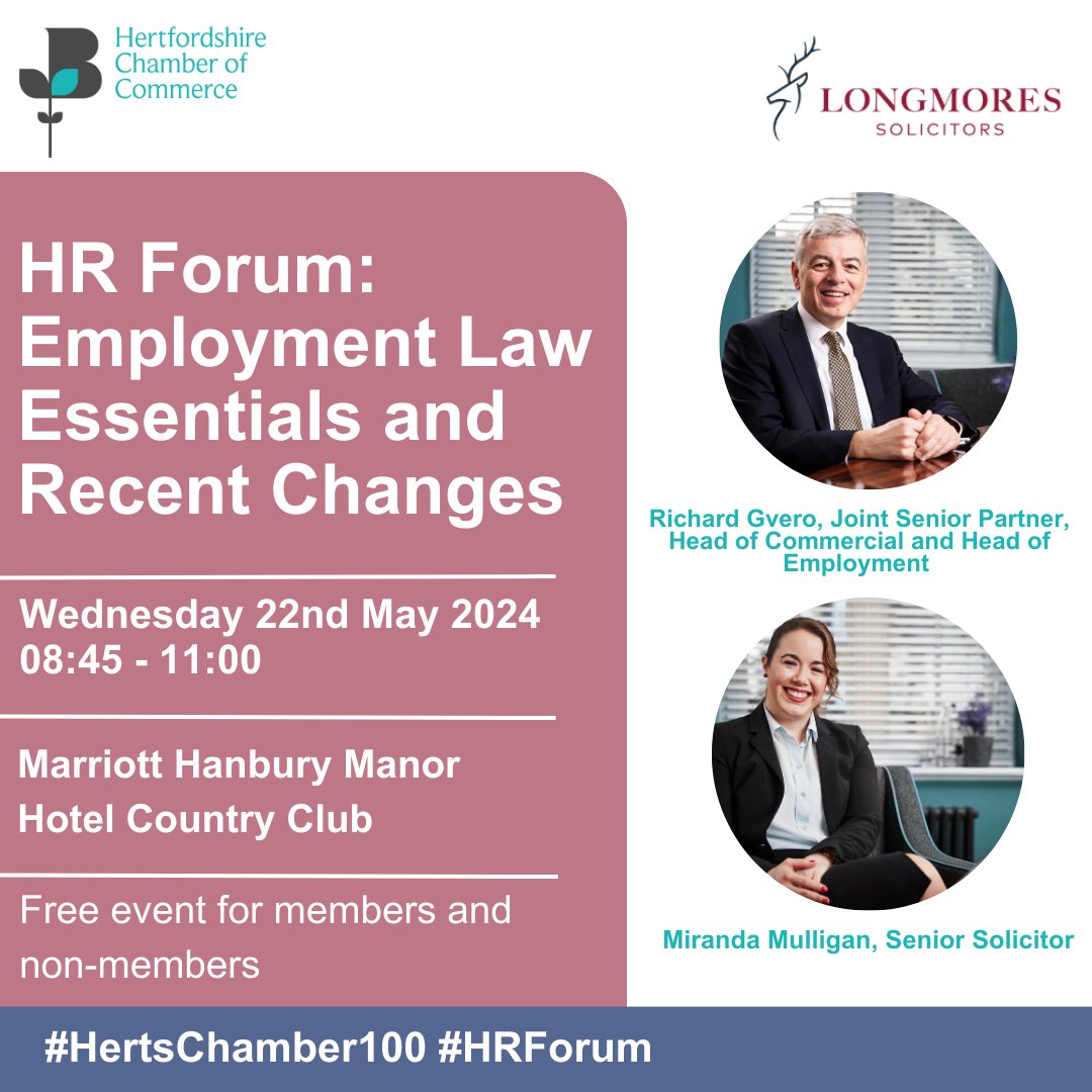Whether you're an established business already employing staff, or a new startup preparing to put together your team, being an employer comes with plenty of challenges. Join us at our upcoming HR Forum to learn about a range of key employment law issues. #EmploymentLaw