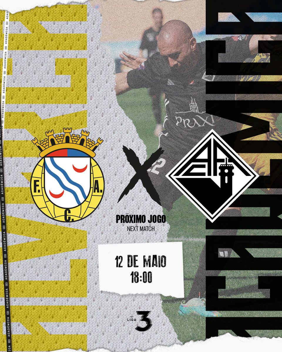 academicaoaf's tweet photo. Domingo temos a última deslocação ao Complexo Desportivo de Alverca! 🖤
Os bilhetes têm um custo de 5€ e estarão disponíveis apenas em Alverca.
#FCAAAC #PuroFutebol https://t.co/v4ESHemc4t