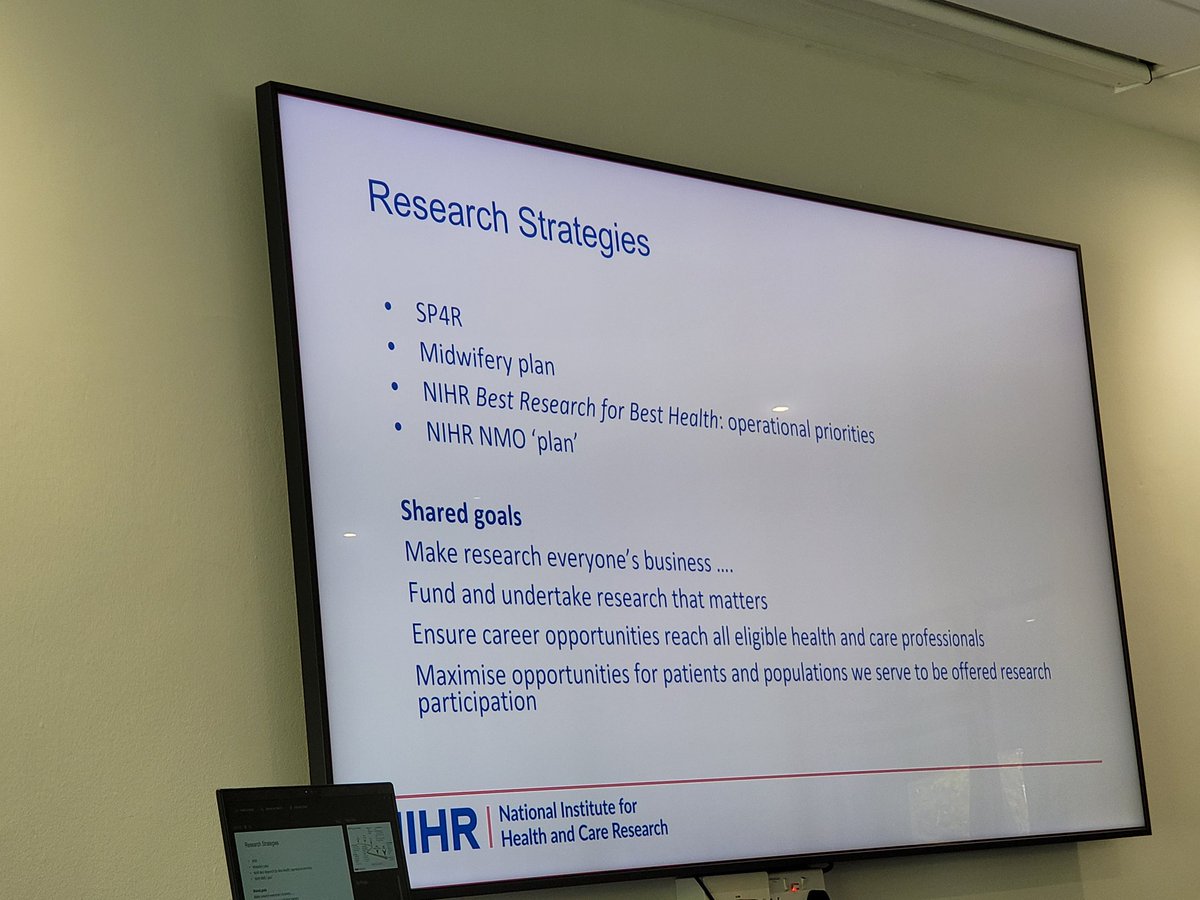 'How do we make research everyone's business' @ruthendacott talking to us about research statergy. #BHTNM2024 @jose @karenabonner2 @BucksHealthcare @mitch23ching @michelleeast @KatrionaKenned1 @mrspenj @Jo1Shacks