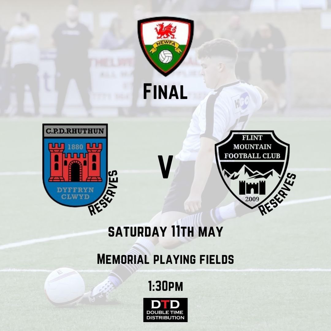 Massive cup final weekend for the club coming up! First up, we take on @moldalexfc1929 in the @NEWalesFA Challenge Cup final on Friday evening. Then on Saturday, our reserves face @RuthinTownFC Reserves in the Reserve Cup final! Come and show your support! #VivaLaMountain