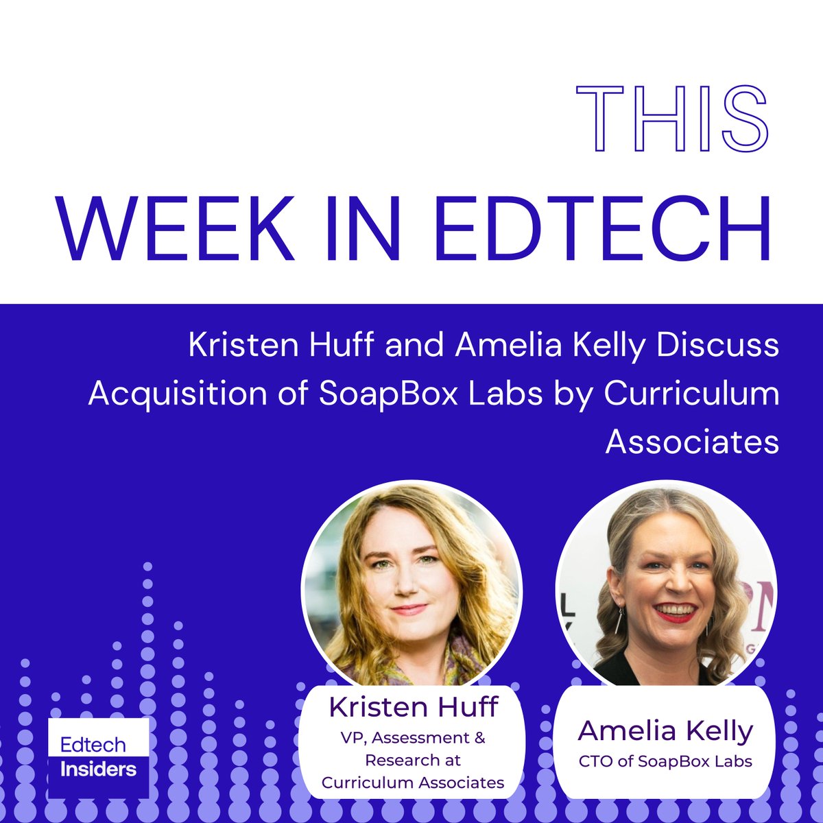 The latest episode of the Edtech Insiders podcast is live! Listen @amelia_kelly and @Khuff8 talk about why the new @CurriculumAssoc powered by SoapBox relationship is so exciting for the future of K-12 education. buzzsprout.com/1877869/149735… #EdTech #EdChat #AIinEducation #VoiceAI