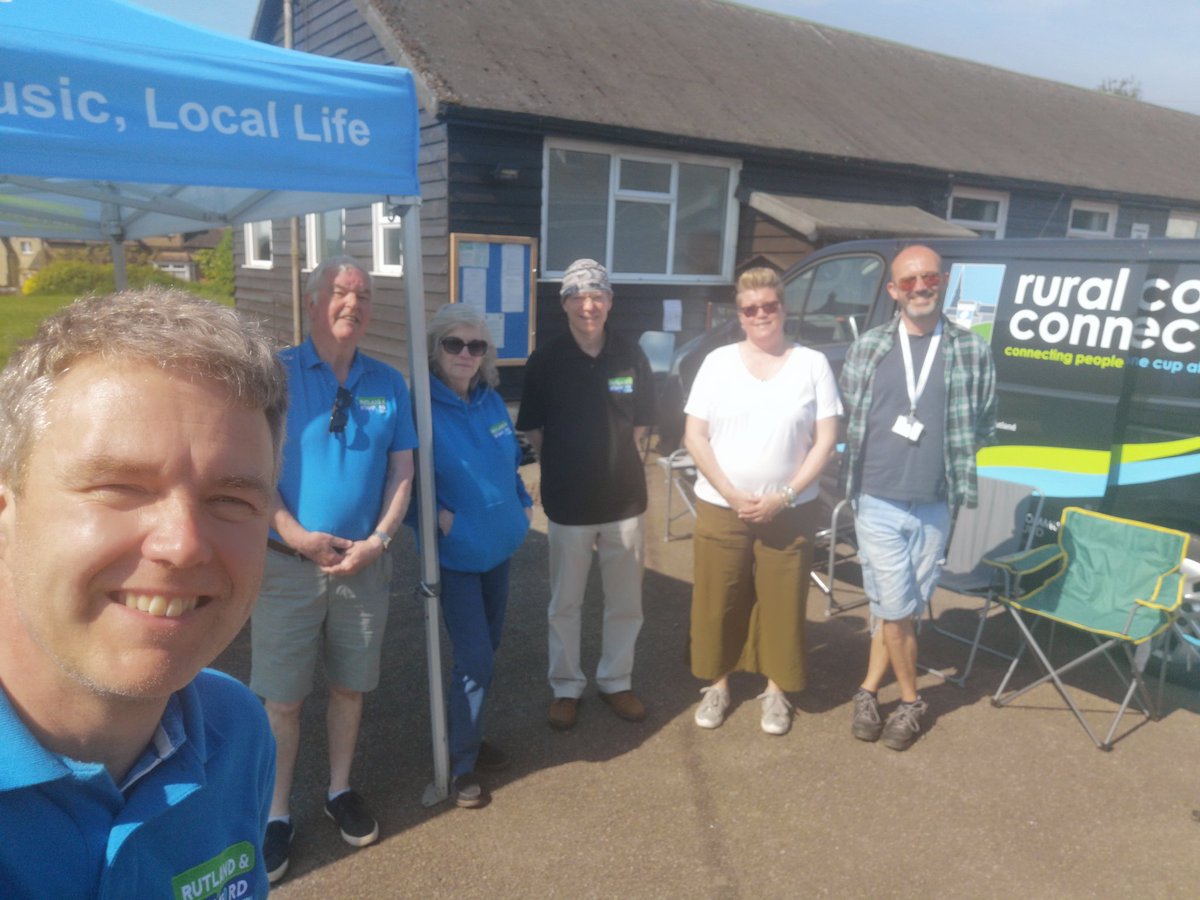 Live from Caldecott till midday! Pop-up Radio with #NationalGrid Rural Coffee Connect here too with free hot drinks and local info and @RutlandCAB Listen online, app, smart speaker or #nowonDAB