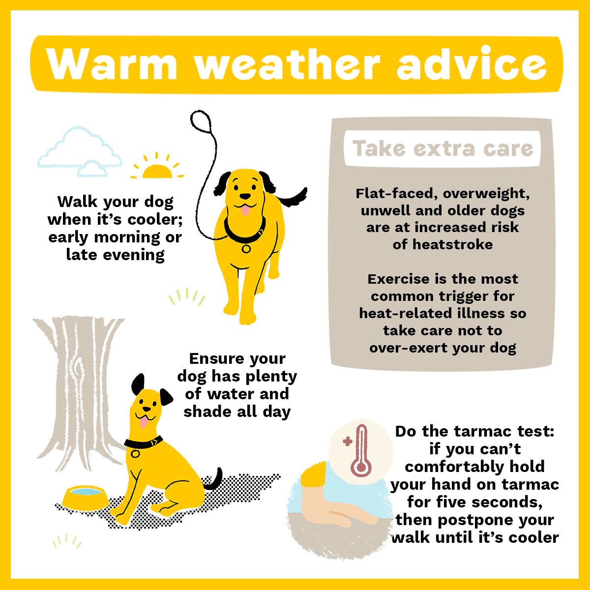 Are you due some warm weather this week? Then it's the pawfect time to remind yourself how you can keep your dog safe during the sunny spell 🌞🐕 More advice here 👉 bit.ly/4b4vi0V