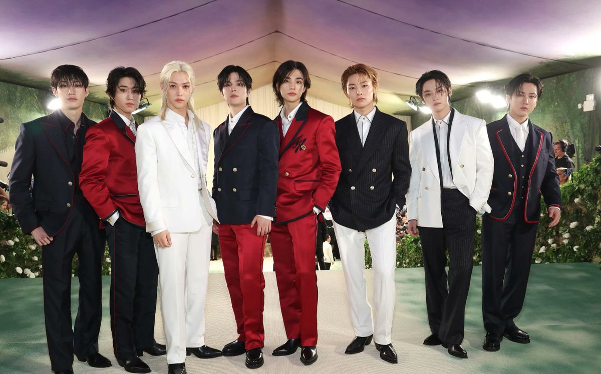 AboutMusicYT's tweet photo. Billboard has named Stray Kids as one of the best dressed of the 2024 Met Gala. https://t.co/HEl6jHFp0X