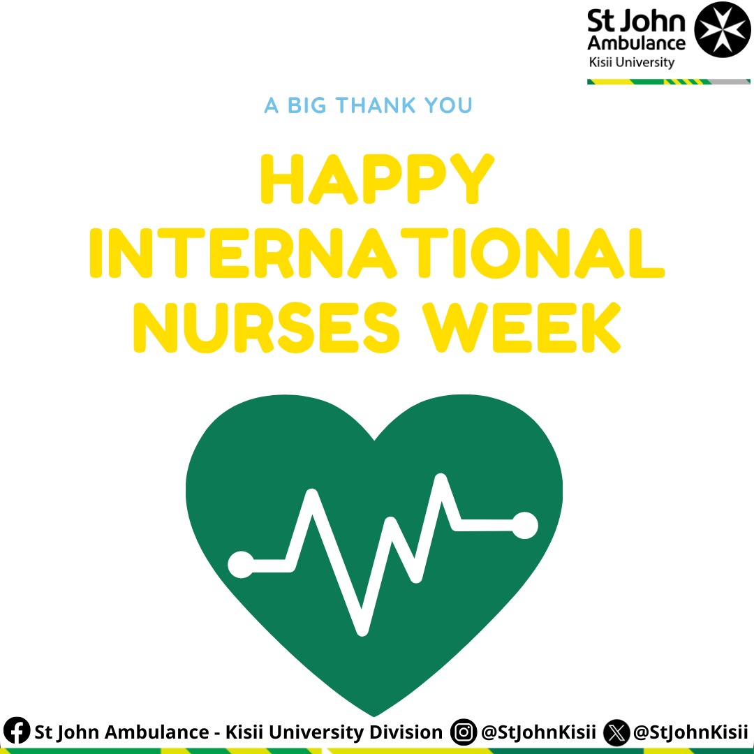 Saluting our everyday heroes during this International Nurses Week 2024! Their dedication makes a world of difference. Thank you, nurses, for your service and commitment. #NursesWeek2024 #HealthcareHeroes #StJohnKisii #healthcare #KisiiUniversity