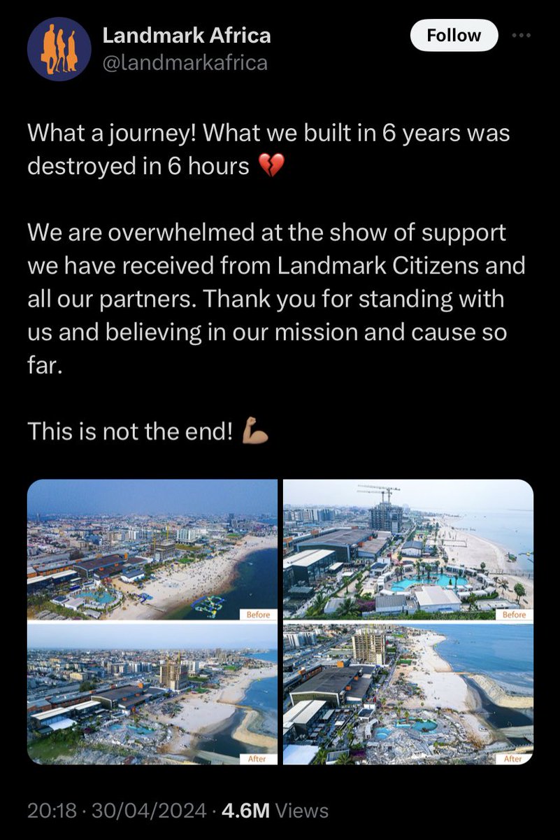 DISLAMER:
LANDMARK HAS BEEN DEMOLISHED,BEWARE OF FAKE NEWS 
You all remember  that Landmark posted this tweet and claimed it's has been demolished & u fought on its behalf due to LIES that  it's a Victim of ethnicity target,& what they built in 6 years was demolished in 6 hours)
