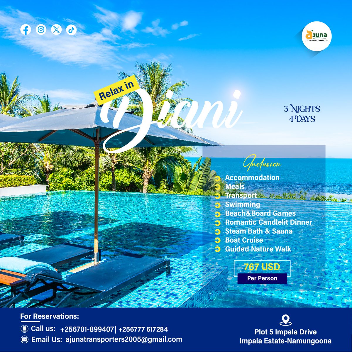 Hottest offer to Diani, Kenya. Book with us. 1. #HotelDiani
2. #PhuketGetaway
3. #LuxuryAccommodation
4. #BeachResort
5. #TravelThailand
6. #VacationGoals
7. #ExplorePhuket
8. #IslandParadise
9. #DianiHotel
10. #HolidayInPhuket