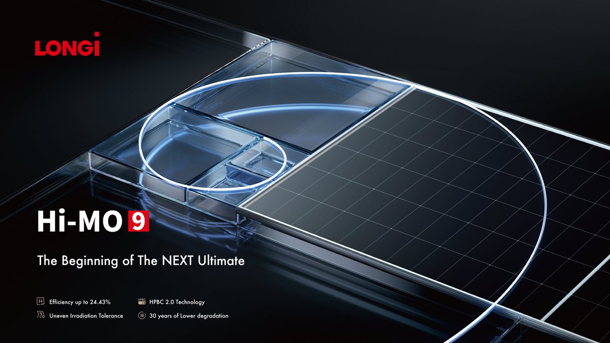 longi_solar's tweet image. 🌞Our new Hi-MO 9 module is here, rocking a whopping 24.43% conversion efficiency. Built with our HPBC 2.0 technology and fresh-off-the-press TaiRay wafer, and produced in our top-notch Lighthouse Factory.
longi.com/en/news/longi-…
#LONGi #LONGiSolar #SolarEnergy #PV