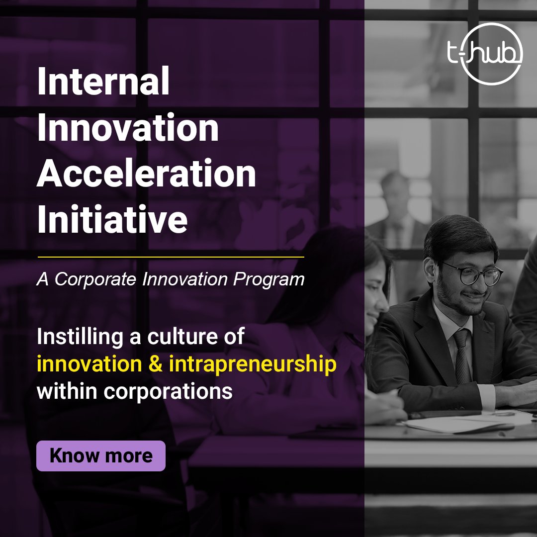 In today’s rapidly evolving #business landscape, #innovation from within is essential. T-Hub’s #Corporate Innovation Program empowers #intrapreneurship through its Internal Innovation #Acceleration initiatives. To know more, visit: bit.ly/3OH7cQR