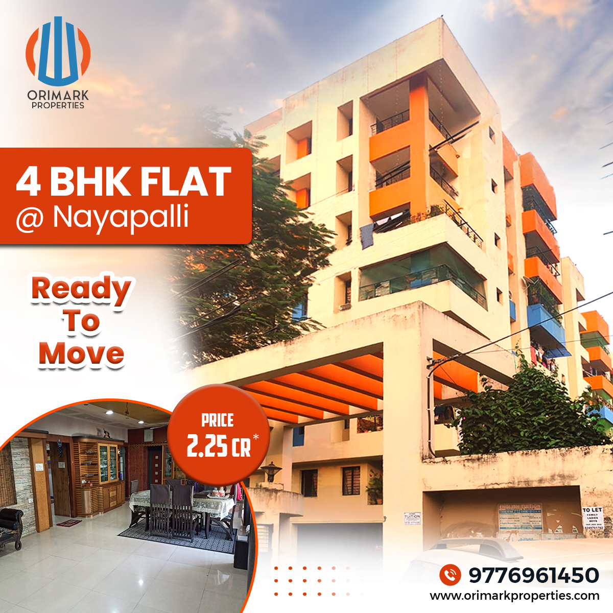 Discover luxury living at its finest with #OrimarkProperties! We're thrilled to introduce our stunning ready-to-move #4BHKflats nestled in the heart of Nayapalli, #Bhubaneswar.

Contact us now at 9776961450.

#LuxuryLiving #propertyforsale #Bhubaneswarproperty #resaleproperty