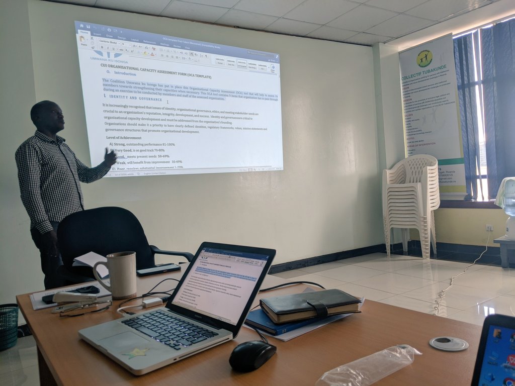 From 6th May 2024, @Umwanakuisonga with @Sida funds through @SCIRwanda is helping its member organizations to conduct the organization capacity assessment. This is a learning experience where the organizations assess themselves and develop an organization capacity dvpt plan.