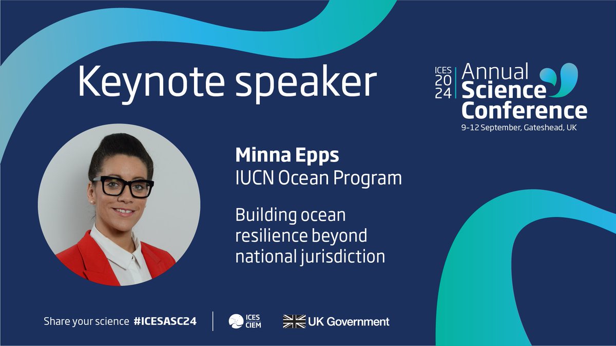 🗣Who will open the science at #ICESASC24? 🥁Drum roll for our keynote speakers! On Tuesday 10 September, @epps_minna ​@IucnOcean will talk to ASC participants on 'Building ocean resilience beyond national jurisdiction​​' See you in Gateshead? ℹRegister: ices.dk/events/asc/202…