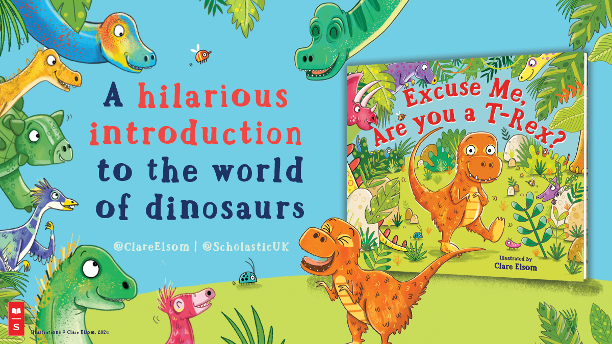 There's a T-Rex in town and one little dinosaur is on a MISSION: a mission to meet the T-Rex!

Don't miss out on the roar-some EXCUSE ME, ARE YOU A T-REX – out today 🦖

<a href="/ClareElsom/">Clare Elsom</a>