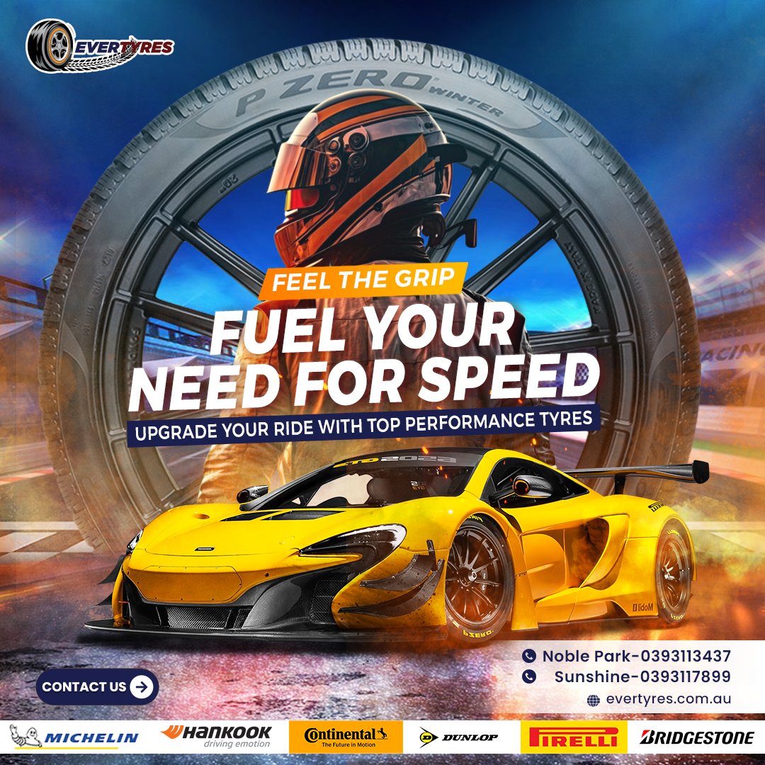 Crave sharper handling & shorter stopping distances? Evertyres has exclusive deals on performance tyres this month! Up to $100 off or on a set of 4. T&Cs apply. Order Now! #PerformanceTyres #Tyres #DriveSafe #Evertyres