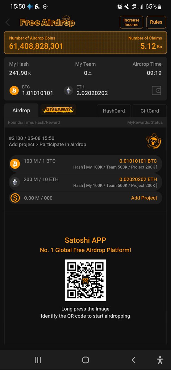 SATOSHI APP TEAMMATES

Join my team!
Scan the barcode or use this link to register:
btcs.fan/invite/9bw3r

#SatoshiApp #AirdropCrypto #Bitcoin #CryptoAirdrop
