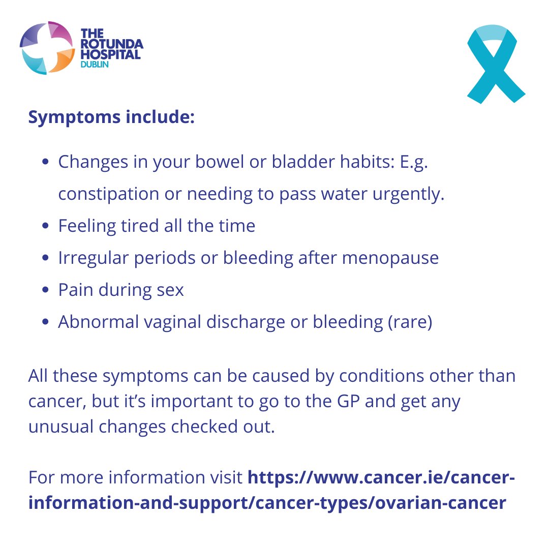 On World Ovarian Cancer Day, we're raising awareness about one of the fourth most common cancer in women and sharing resources to improve early detection and save lives. For more information about ovarian cancer visit cancer.ie/cancer-informa…. If concerned speak to your GP.