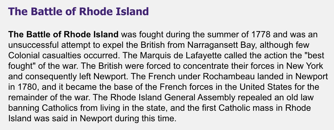 Did you know? #DidYouKnow #RhodeIsland #BattleofRhodeIsland #history