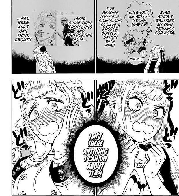 Its amazing Asta realized this about his relationship with Noelle but still acts so dense with her 😂 that's why I find it insane she avoided him so much for a full year & 3 months. But then again Asta probably does realize it he was just hellbent on confessing to sister lily