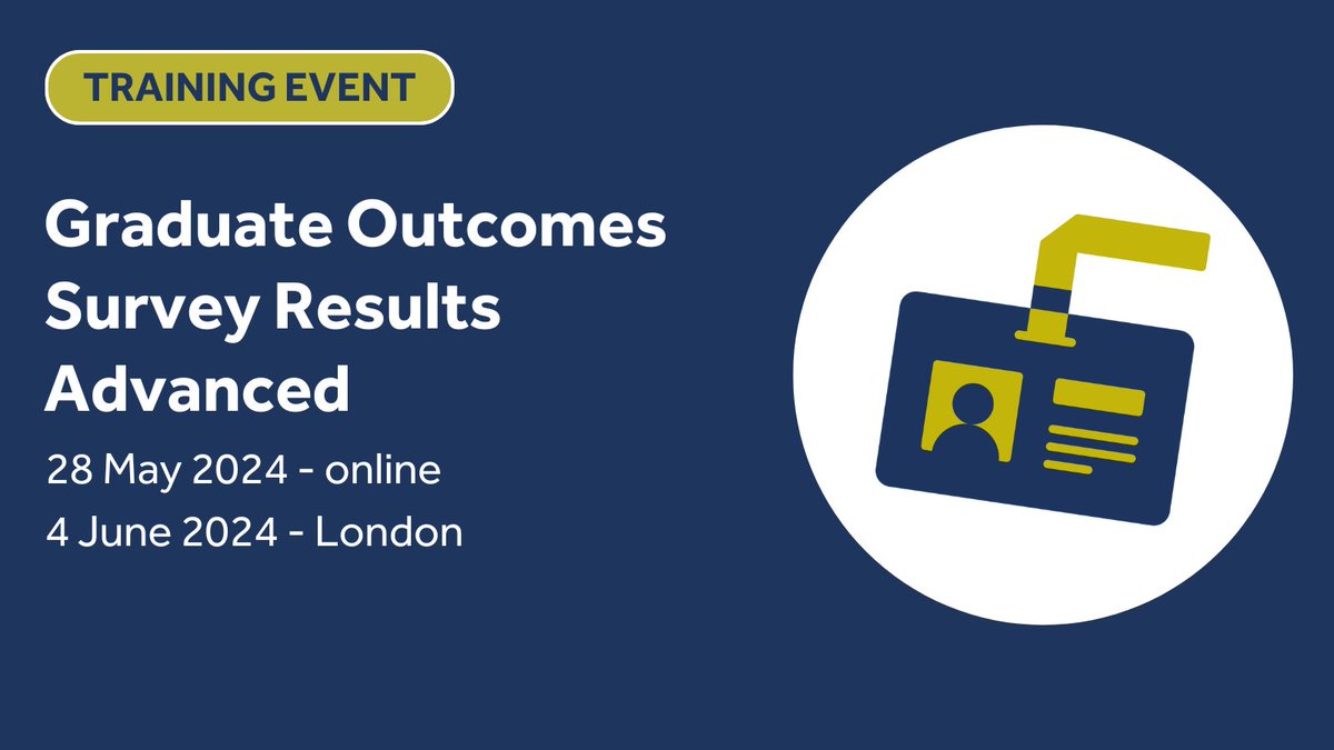 On this new advanced course, you’ll learn how to extract @grad_outcomes survey results data, use it to drive change & compare it against the sector. Invest in your learning now & be ready for this year’s data release.