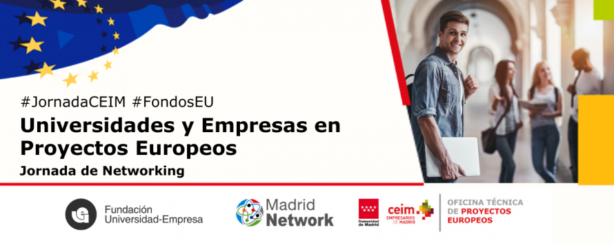 Te invitamos a participar en la jornada de #Networking: Universidades y Empresas en Proyectos Europeos en la @_CEIM_ Una oportunidad para establecer lazos de colaboración. Viernes 10 de mayo a las 9:30 h. Inscripción: madridnetwork.madrid/evento/univers…