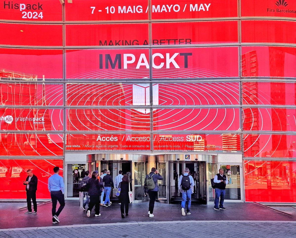 Dia 2️⃣ d'@Hispackbcn, la fira de packaging més gran d’Espanya. 📦#Hispack24 torna a ser el millor aparador per a professionals del sector interessats en maquinària i materials. 🗓️ Fins divendres al recinte de Gran Via