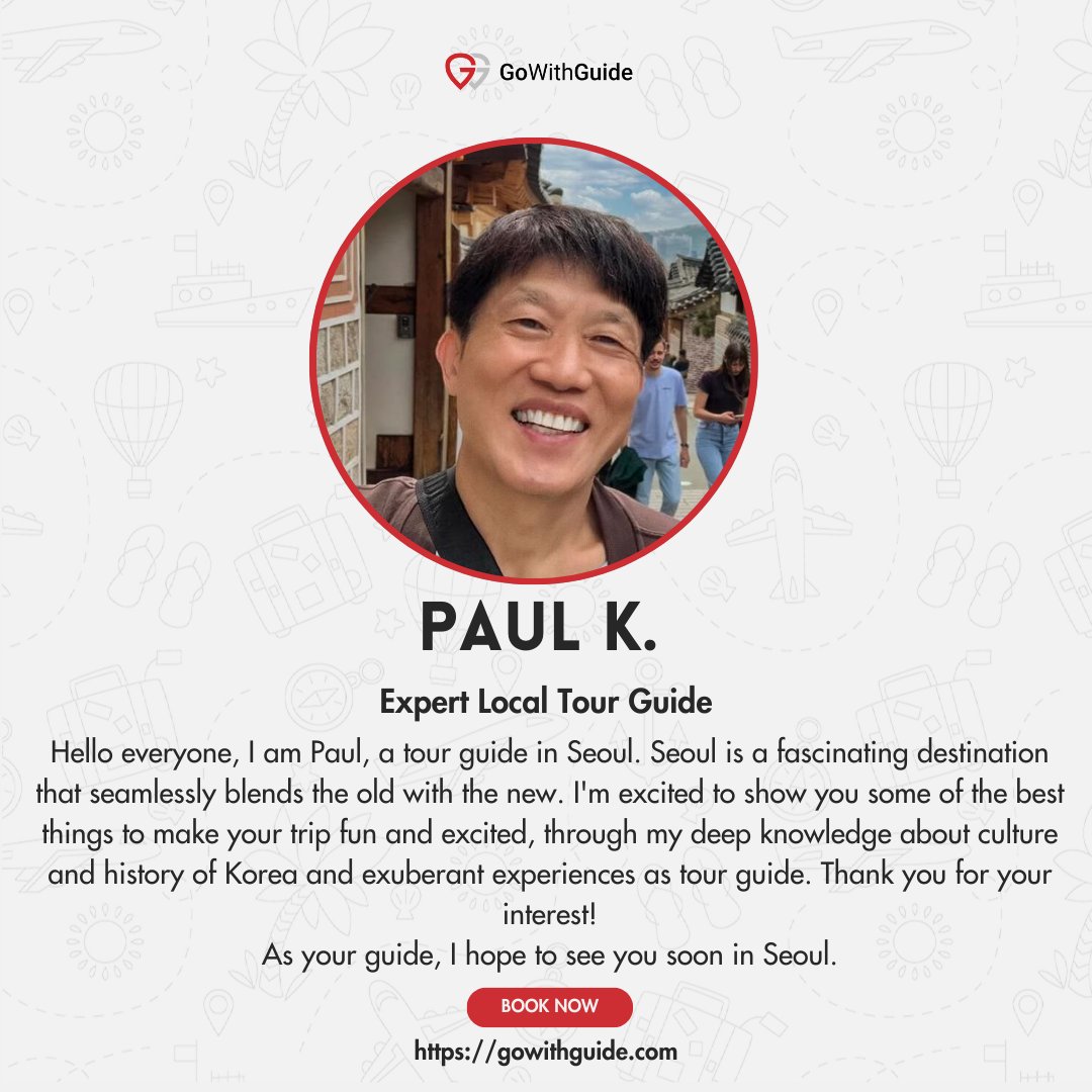 GoWithGuide's tweet image. Come with us to #seoul, where local expert guide and #history lover Paul K. took traveler Austin M. and his family on “An Amazing, Educational Visit Through Seoul&apos;s History”.
Photo credits: Austin M/ (traveler) and Paul K. (tour guide) check him out here! gowithguide.com/supplier/40739