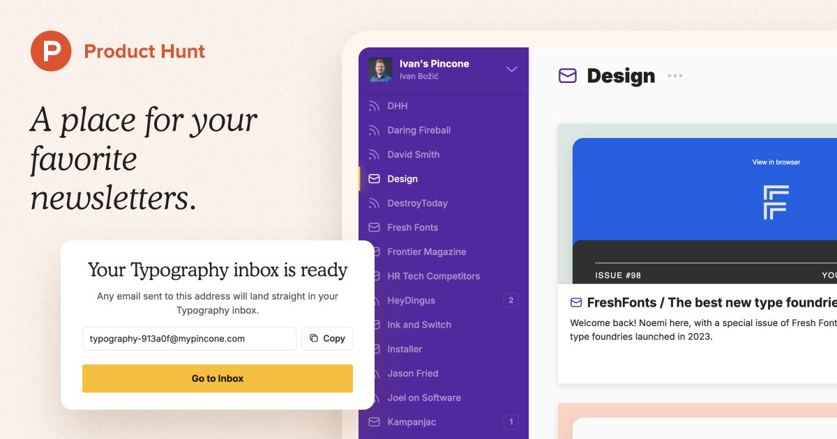 Exciting news coming up! 🗞️

We'll be on Product Hunt (again) next week!

This time, we're launching our newest feature – inboxes. 💌

If you want to share some love, click on ✨Notify me✨ and support us on our launch day next Tuesday!💛

Check it out🔗 bit.ly/3JRUoUQ
