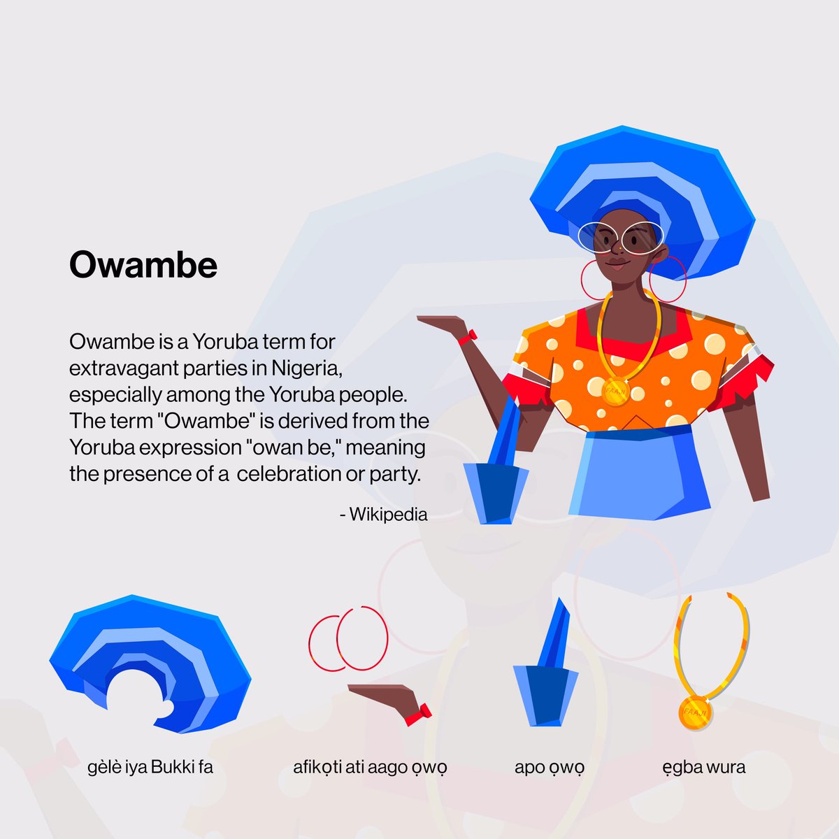 UfotUbon's tweet image. Day 3: #GroupWork 003

Today’s illustration will heavily be about the color usage; let the red be red, let the green be green; as the Yoruba attires are colorful, so let it pop! 🥳

Tip: Make the edges pointy rather than curvy, but still do you and have fun.✨