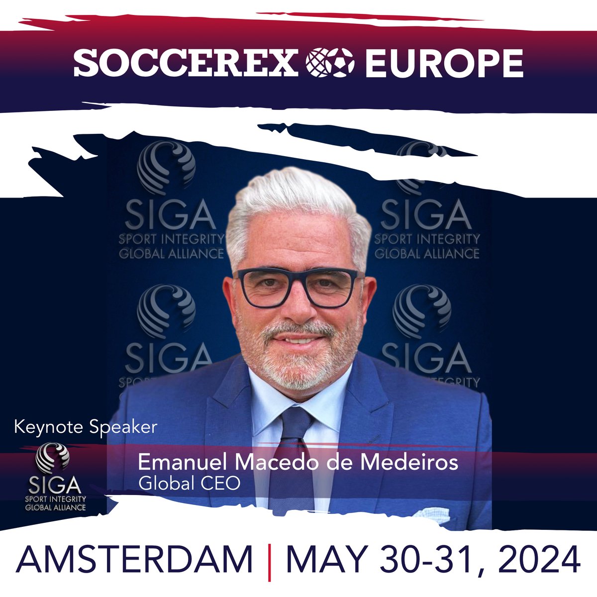 We are thrilled to announce that @EmanuelGsc, Global CEO of @SIGAlliance, is joining #soccerexeurope as a Keynote Speaker, this May 30th - 31st, at the @cruijffarena ⚽