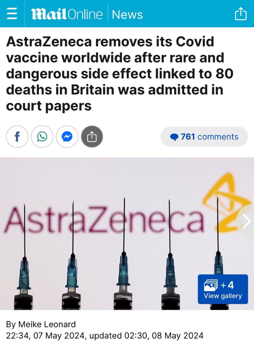 It wasn’t “RARE”. This is just the tip of the iceberg & the real shock will come to those when they find out about Pfizer & MRNA. We tried to warn people but we were mocked. The true scale of this won’t be seen for a a while yet. I’d be shitting myself if I’d had any. 😬