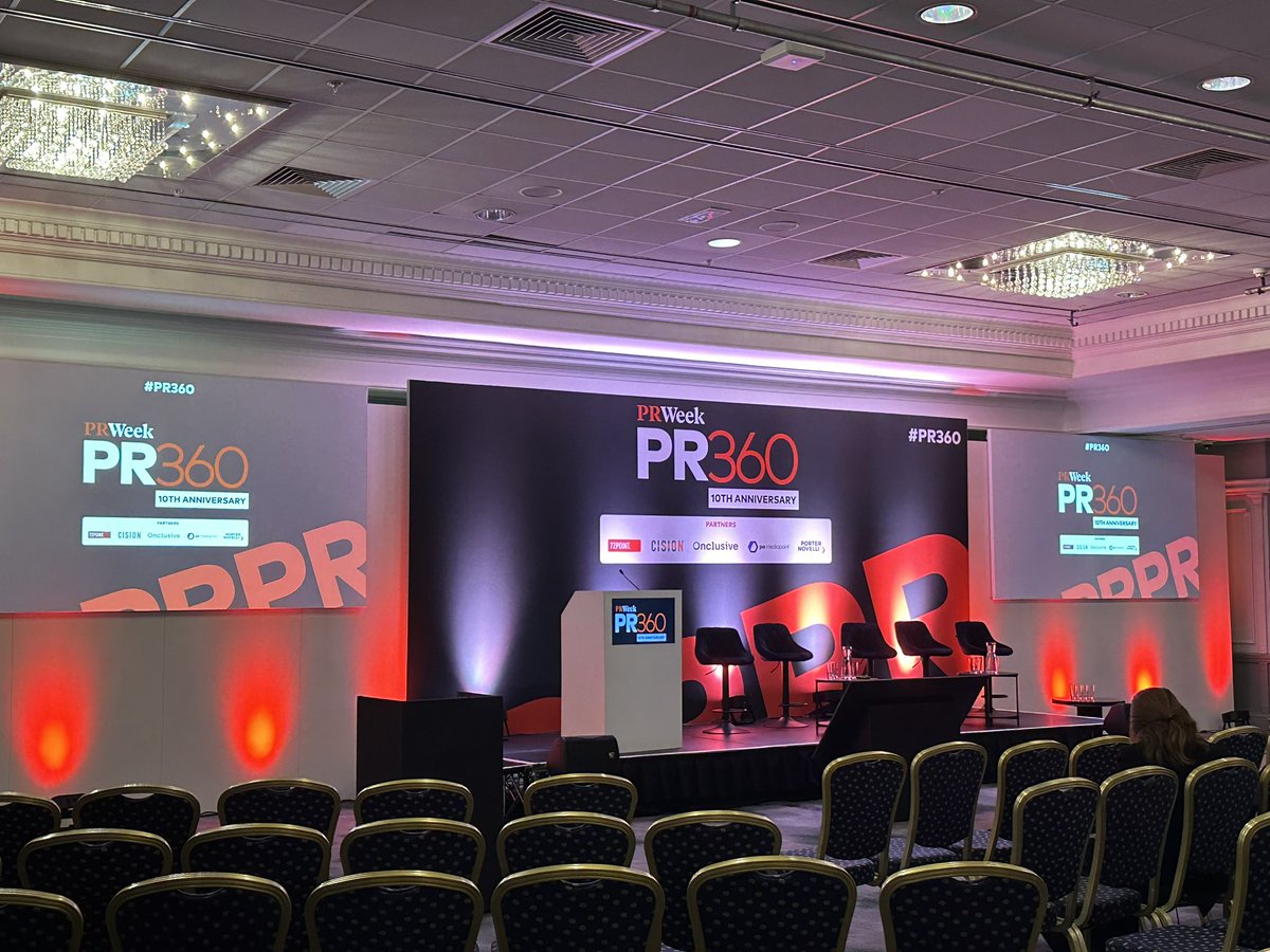 Start making your way over to the main room as we’re about to start #PR360