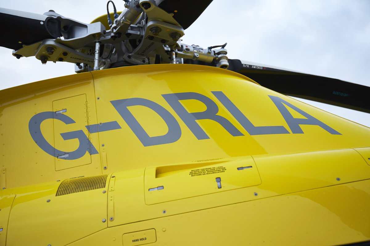 02.05.2024 #airambulance #derbyshire @Helimed54 were tasked to a patient who had fallen at 12:51 and were on scene at 13:18. Landing in a nearby field the crew treated the injured patient, before they were transported to hospital.