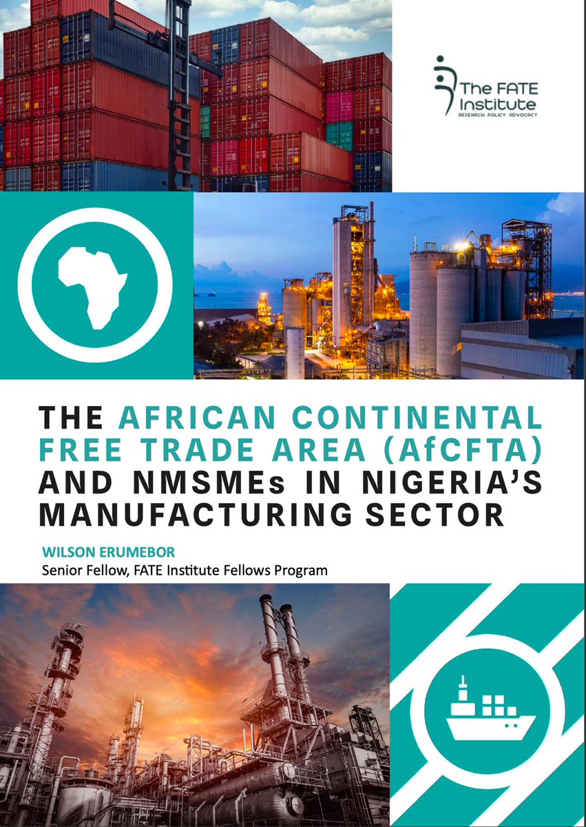 Check out this Policy Brief by Wilson Erumebor, PhD Researcher at @SOAS on the AfCFTA & small businesses in Nigeria’s Manufacturing Sector published by @FATEFoundation The AfCFTA opens opportunities for Nigeria's non-oil exports: are firms export-ready? tinyurl.com/3r4c3z5b