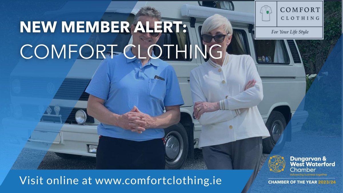 Welcome to new Chamber member ComfortClothing - we look forward to working with you!