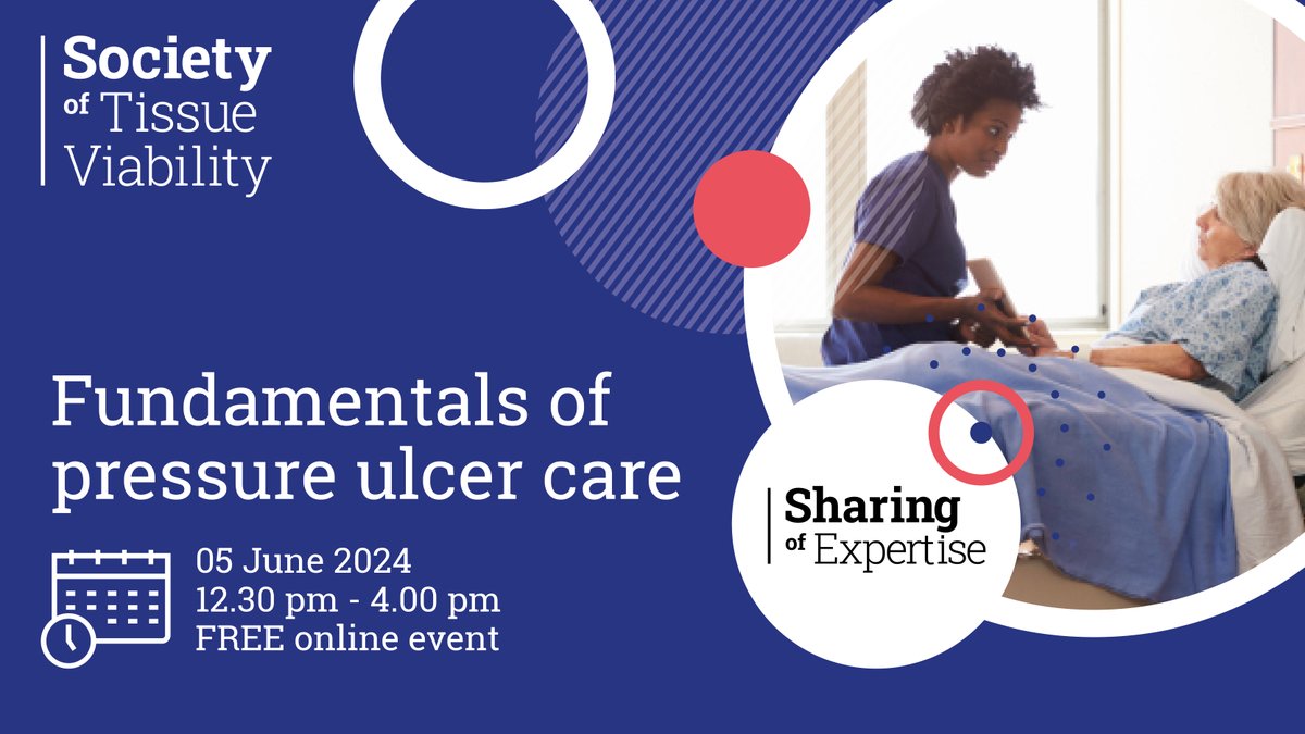 JOIN US for 'Fundamentals in pressure ulcer care' This session will provide you with the fundamentals of pressure ulcer prevention and management using tools that can be applied in your practice. Find out more societyoftissueviability.org/whats-on/funda… #pressureulcers #stopthepressure