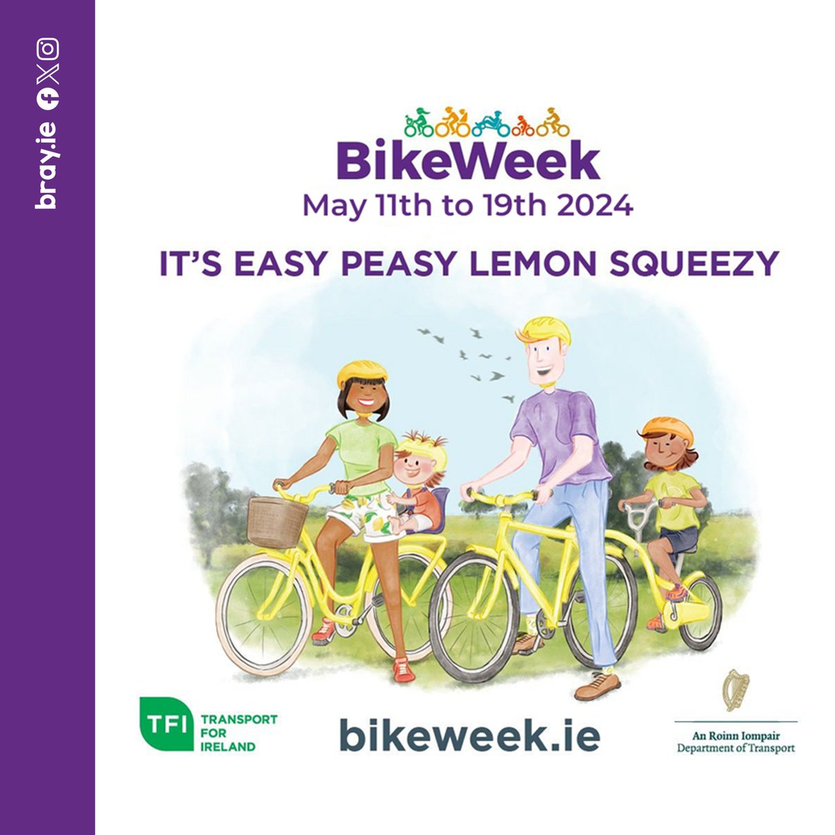 bray.ie (@bray_ie) on Twitter photo As part of #BikeWeek2024 there are free 'Learn to Cycle' taster sessions in #Bray this Saturday.
📅 Saturday, May 11th
📍Ballywaltrim Community Centre
⌚️2:15 pm & 3 pm
ℹ︎ + 🎟️ bray.ie/bikeweek2024/
#SummerInBray #LoveBray <a href="/active_wicklow/">Wicklow LSP</a> As part of #BikeWeek2024 there are free 'Learn to Cycle' taster sessions in #Bray this Saturday.
📅 Saturday, May 11th
📍Ballywaltrim Community Centre
⌚️2:15 pm & 3 pm
ℹ︎ + 🎟️ bray.ie/bikeweek2024/
#SummerInBray #LoveBray <a href="/active_wicklow/">Wicklow LSP</a>