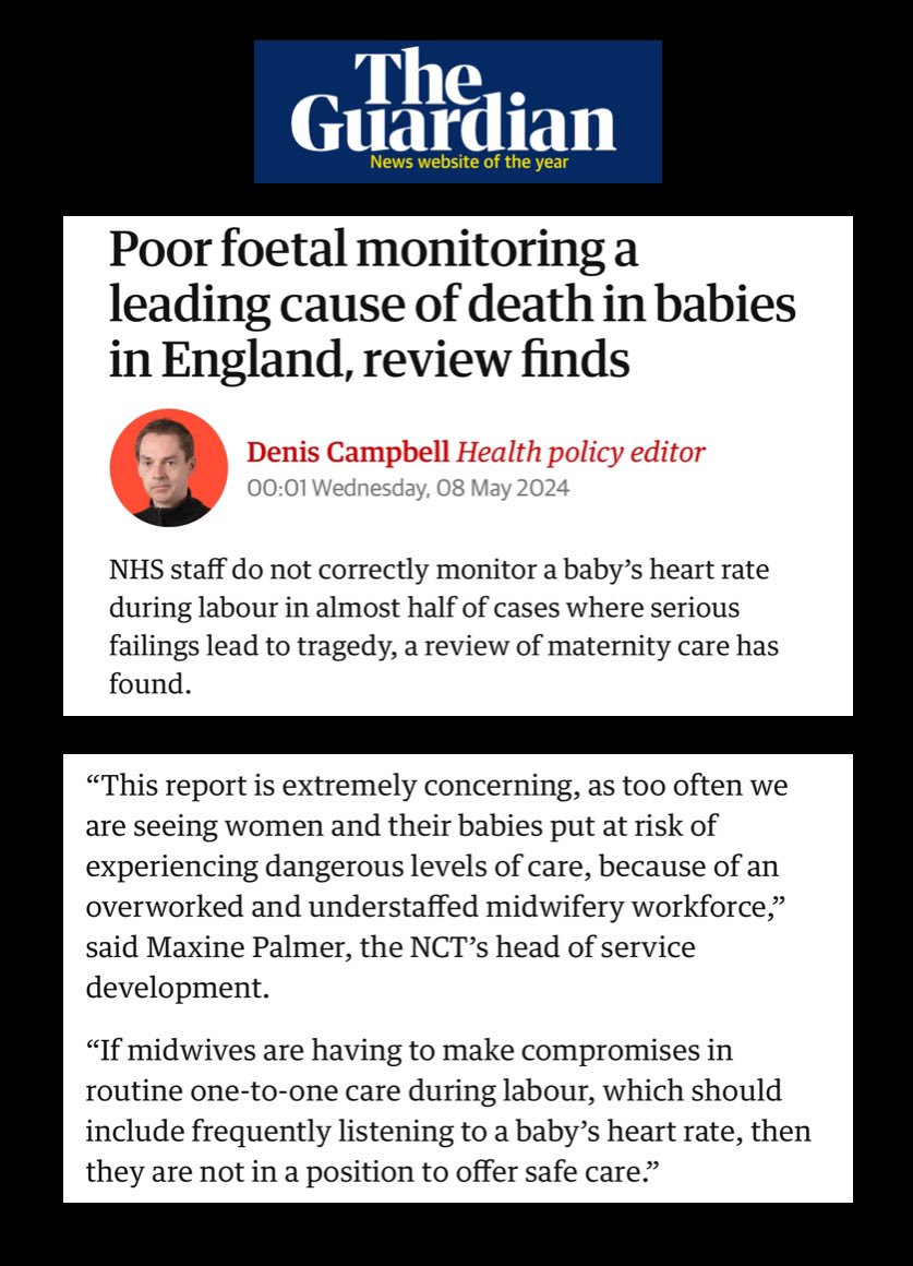 Dear 🇬🇧, I need to be crystal clear with you here: When we scream about safe staffing levels and how vital it is to patient safety, this is what we’re trying to prevent. Dead patients. And in this case, dead babies. We have known for decades that safe staffing saves lives but…