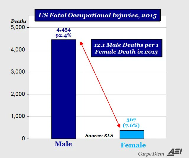 En tehlikeli işlerde çalışanların yaklaşık %90'ı erkek. Ayrıca işyerinde ölenlerin %92.4'ü erkek.