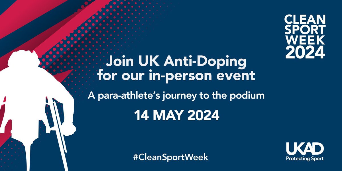 A para-athlete’s journey to the podium: On Tuesday 14 May as part of #CleanSportWeek, @ukantidoping are hosting a panel event looking at the challenges para-athletes face on their sporting journey. Do you work in sport? If so, be sure to register now ▶️ buff.ly/4a135qo