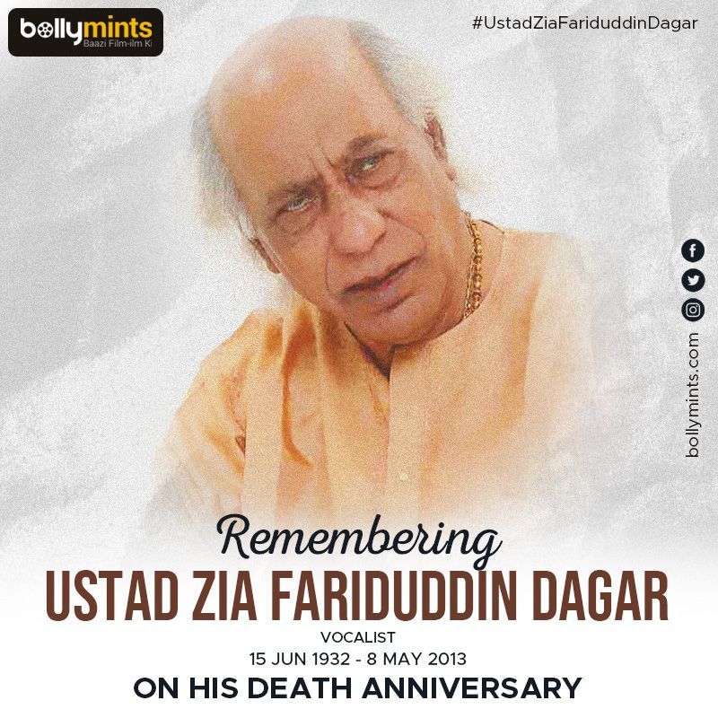 Remembering Vocalist #ZiaFariduddinDagar Ji On His #DeathAnniversary !
#UstadZiaFariduddinDagar