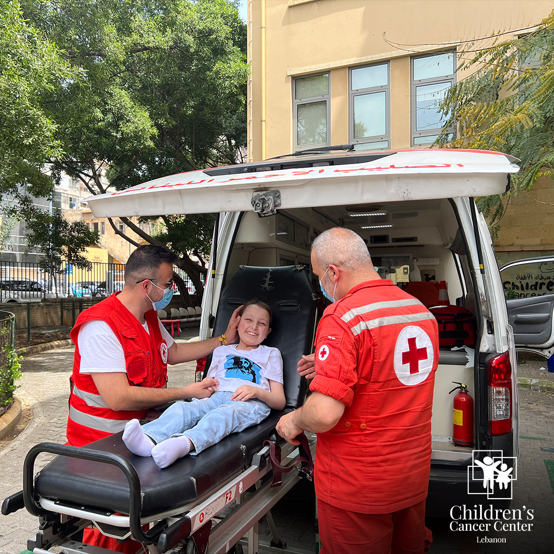 The smile says it all! The comfort our patients feel with these heroes is priceless. On this World Red Cross Day, we'd like to acknowledge the collaboration CCCL has with the Lebanese Red Cross and honor their brave work every day! #CCCL #SavingLives_CelebratingHope