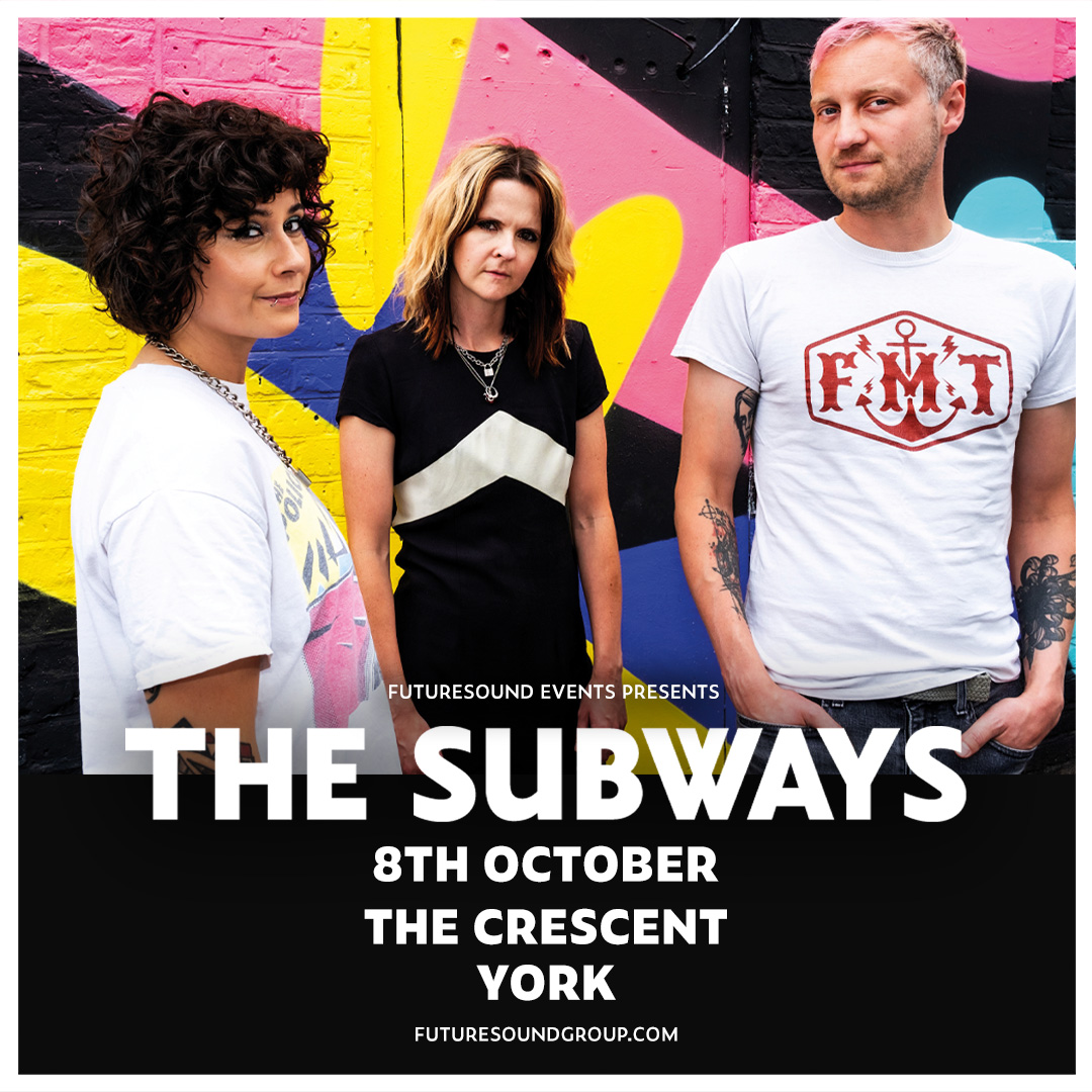 NEW SHOW // Terrifically dynamic British indie pop-punk rock trio @thesubways head to @TheCrescentYork 8th October! Tickets go on-sale Friday at 10am ⏰ Tickets available at 🎟️👉 futuresoundgroup.com