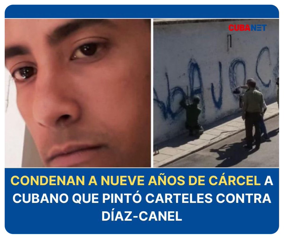 Attention all #socialist #campus #rioters. For doing what you do in America with no consecuences, in #Cuba #JorgeLuisBoade has been sentenced to 9 years in prison. Condemned by a regime which has ties to #Hamas (The one responsable for the Oct 7th massacre) and @PeoplesForumNYC
