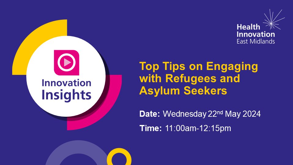 Just two weeks until our webinar featuring experts from @NottsRefugee , offering insights into unique health challenges for Refugees and Asylum Seekers. Learn how to deliver more inclusive services, research, and innovations for better outcomes. zurl.co/wKhT